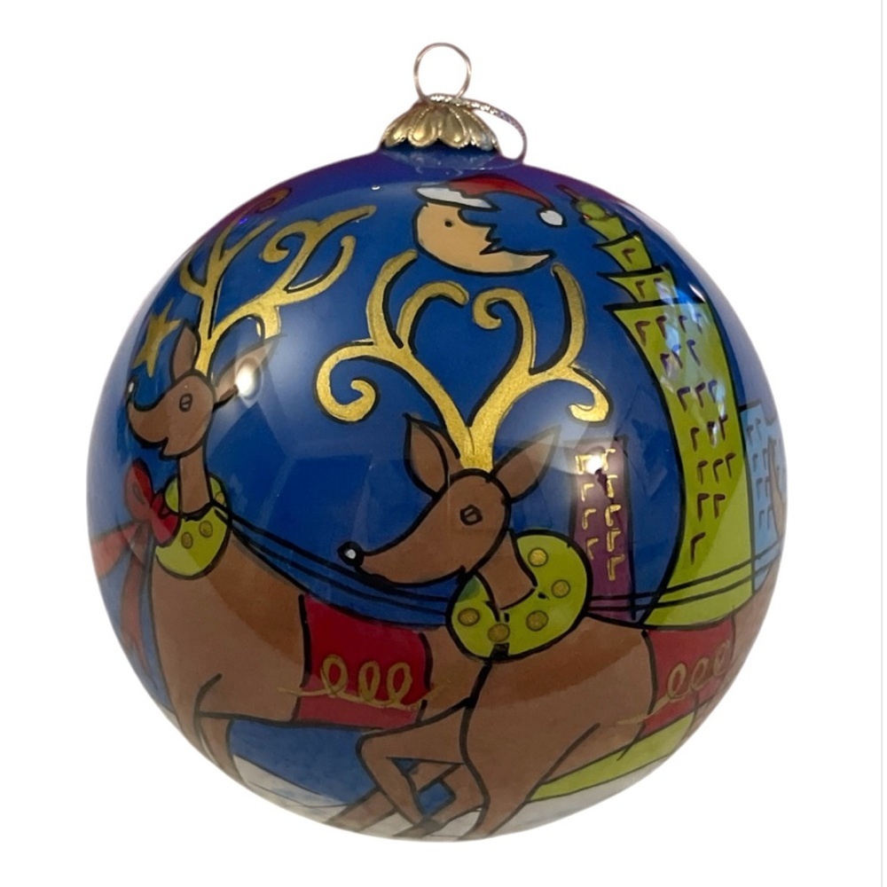 2006 Pier 1 Li Bien Christmas Ornament City Santa Inside Art Christmas Ornament - Picture 2 of 4